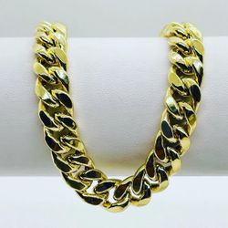 8” 10mm 10k Gold Miami Cuban Link Bracelet