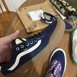 Navy And Gum Vans 