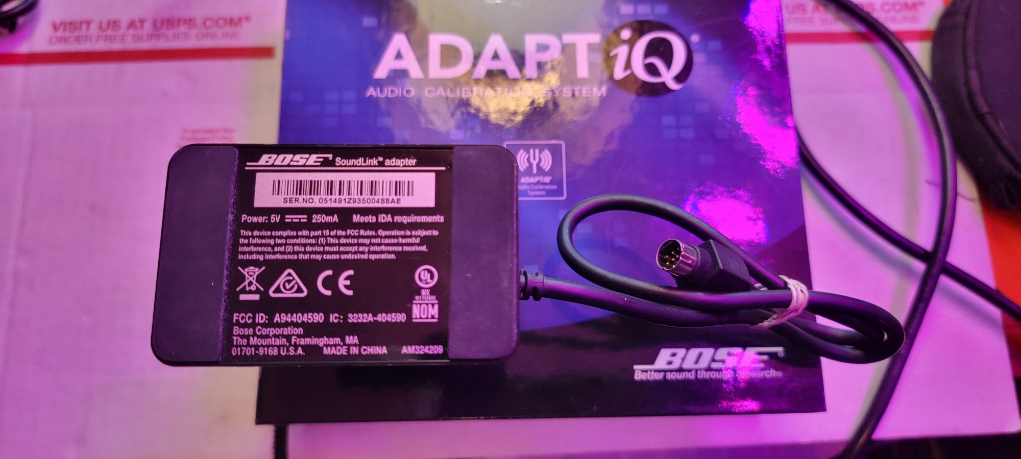 Bose Bluetooth Adapter For Wave And Soundlink III And IV. And Adapt IQ Calibration System Pick Up Only 