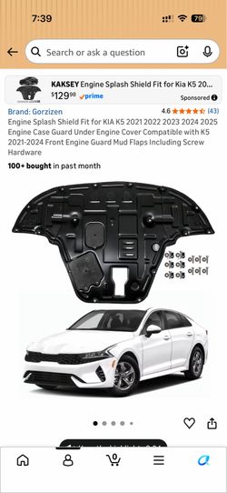 Kia K5 Splash Shield