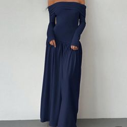 Navy Blue Long Dress