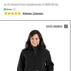 Women Super Dux Sherpa Lined Active Jacket Size Large