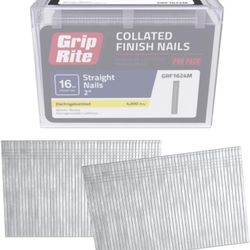 
Grip-Rite GRF162124M, Finish Nail 16GA, 2-1/2", Galvanized, 4,000 Nails, Plastic Tub, Job Pack
