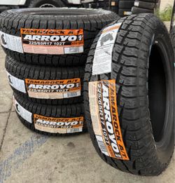 🚨‼️vendo set de llantas 225 65 17 arroyo tires allterain