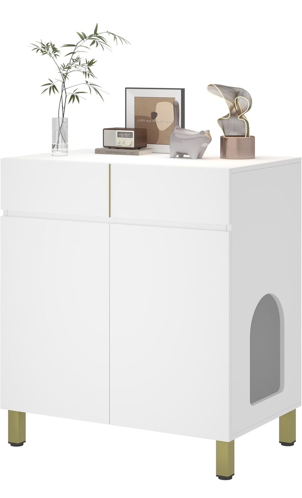 Litter Box Enclosure With Drawer