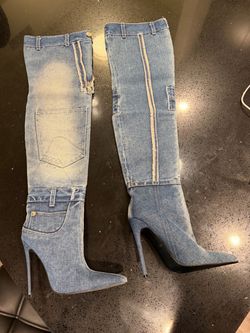 Denim Boots