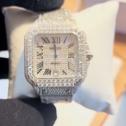 Fully Iced Out Moissanite Watch 