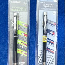 New- 4 In 1 Very Cool Stylus - Red - Laser, Flashlight, Pen & Rubber Tipped Stylus.