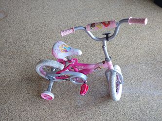 Girls Disney Princess Bike with Training Wheels