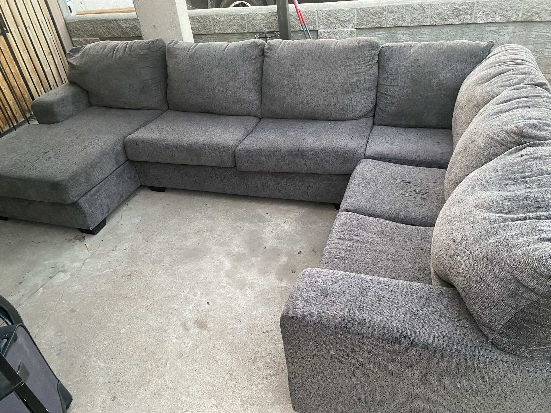 Big Gray Sectional Couch 