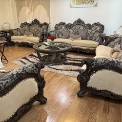 Homie Design Couches Set With Coffee Table And Side Tables