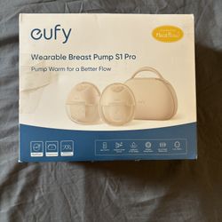 Eufy S1 Pro Wearable Double Electric Breast Pump w/Case - Open Box New