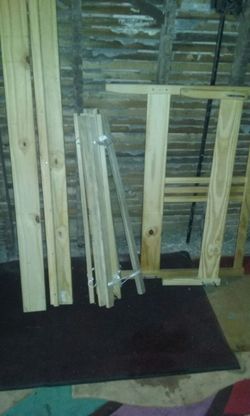 IKEA unfinished wood twin bed frame set