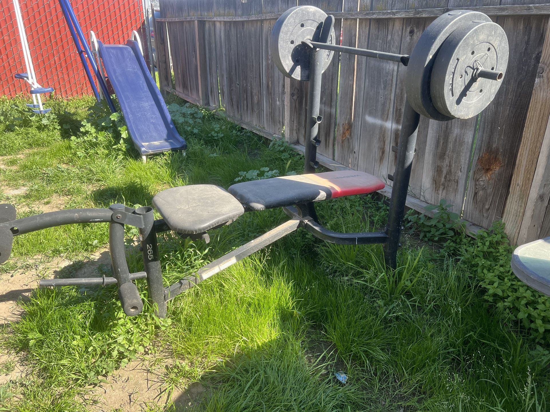 Wait set with bench 80 Lbs  weights 