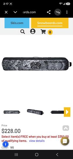 New snowboarding carrying case