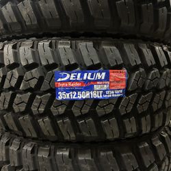 35X12.50R18 FOUR NEW TIRES WITH FREE ALIGNMENT