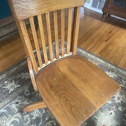 Oak Office Swivel Chair