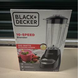 BLACK+DECKER 10-Speed Blender – 550W Glass Jar, Original Box/Never used