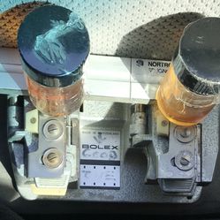 Bolex 16mm film splicer with cement and Nortronics splicing block