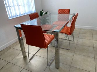MODERN GLASS DINING SET – $300 OBO