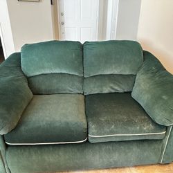 Green Suade Couch Set