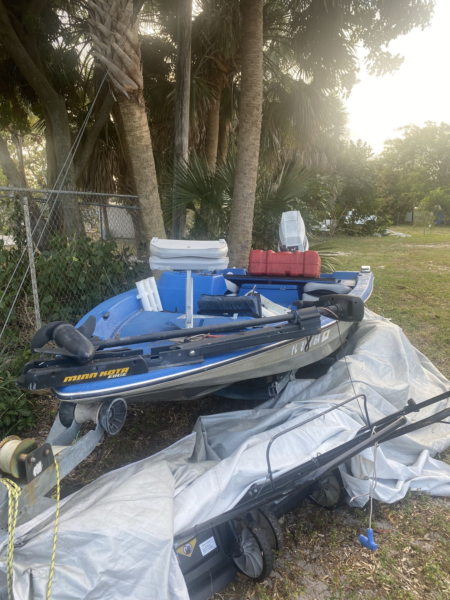 14 Foot Bass Boat With trailer 