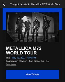 Metallica M72 World Tour San Diego