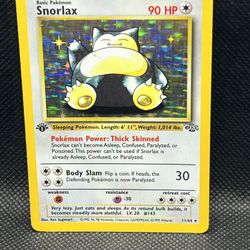 Pokémon Snorlax 1st Edition 11/64 Jungle Holo