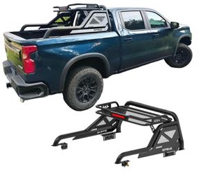 XR65M-B Sport Roll Bar For Mid-Size Trucks,Compatible With Tacoma|Ranger|Canyon|Colorado|Frontier,With 3rd Brake Lights And Roof Rack