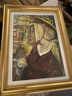 Beautiful Picture Heavy Gold Frame 