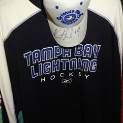 Vincent Lacavalier Special Edition Signed Lightning Championship Hat And Shirt