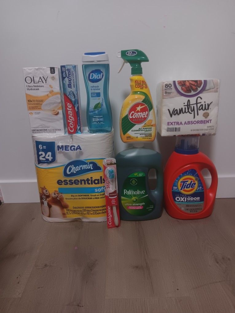 Tide,charmin,colgate,olay