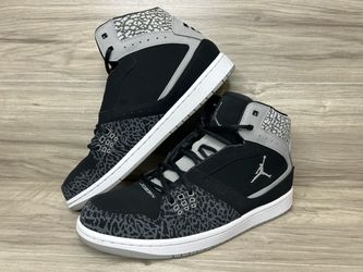 Jordan 1 Flight Black Grey Elephant Men'S Size 10.5 372704-055 (PO1027051)