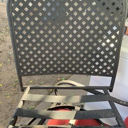 Two Outdoor Patio Furniture Wrought Iron Bistro Metal heavy duty porch seats 2pc