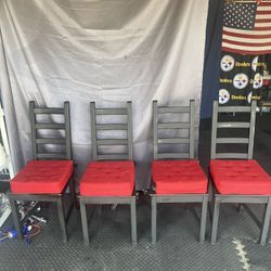 Four chairs with cushions