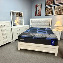 Amazing Sale!! Brand New Modern Bedroom Set Lowest Price Guaranteed!!  Included Bed, Dresser, Mirror, Chest & Night Stand!  Limited Time Only!! 