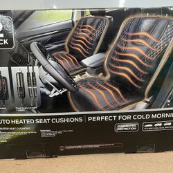 Monster Black, Auto Heated, Seat Covers, 2 Pieces