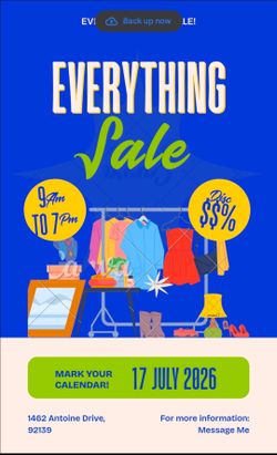 Everything Must Go Sale today