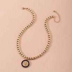 Round Charm Chain Necklace