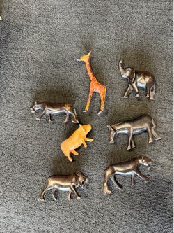 Carved African Wooden Animals