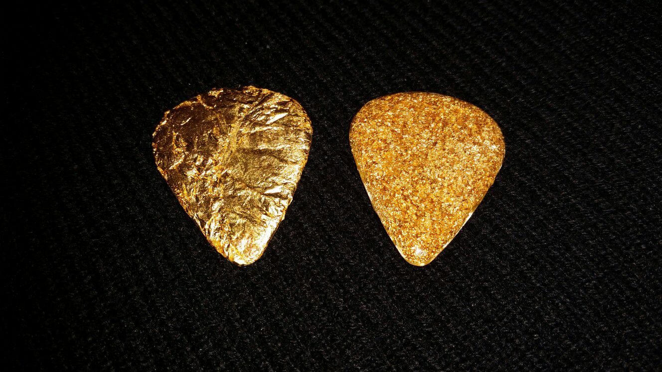 guitar pick real gold 24k (cover)