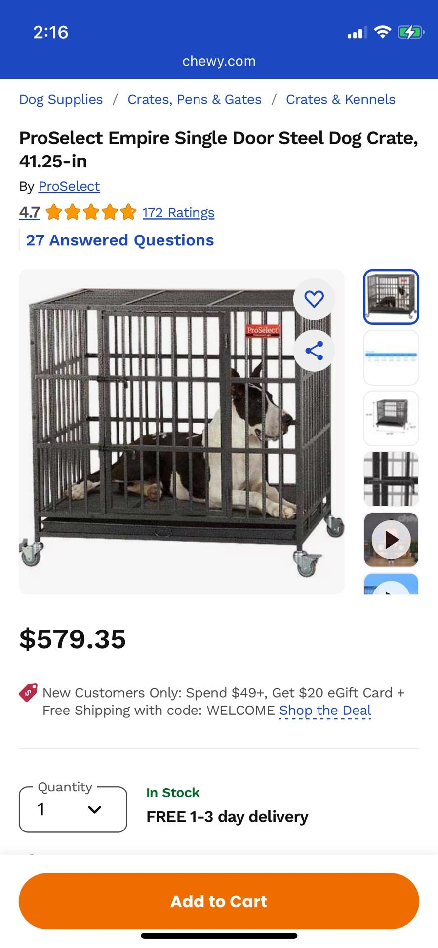 Heavy Duty Dog Case With Divider