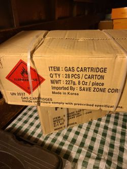 Box Of Butane Gas Cartridges