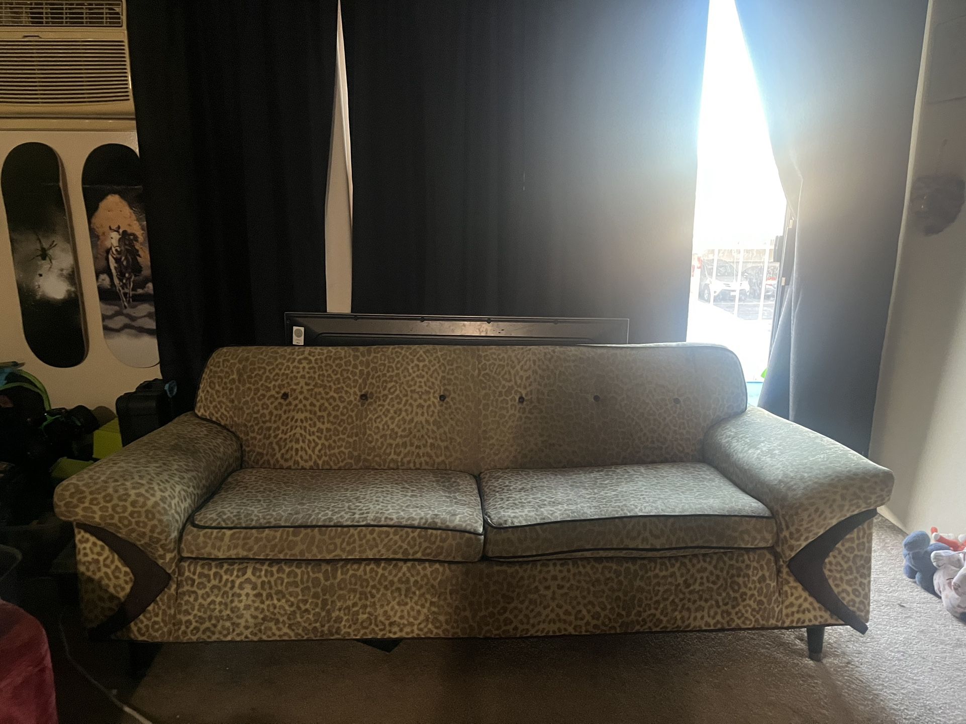 1950s Leopard Couch And Chair