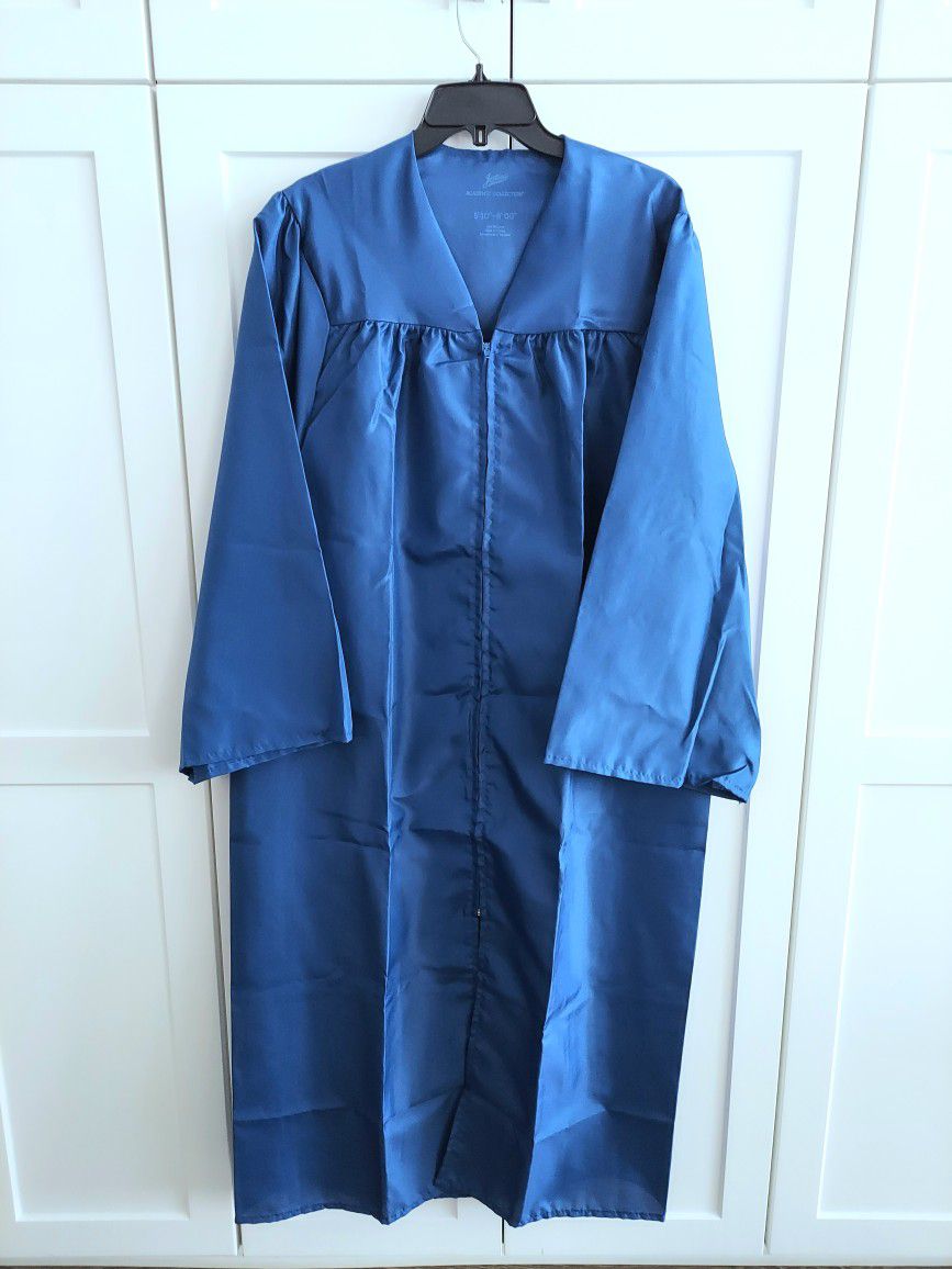 Graduation Cap and Gown Blue 5'10" - 6' 