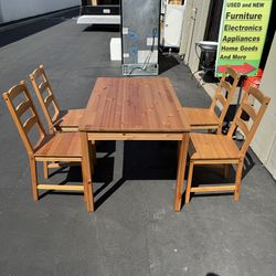 IKEA JOKKMOKK Solid Wood 5 Piece Dining Set Very Good Condition