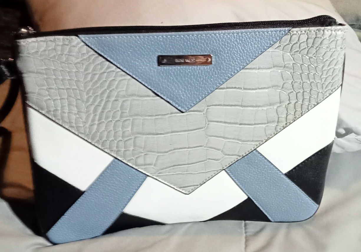 New Color Block Envelope Clutch By Nine West