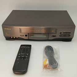 Hitachi, VCR with Remote, Cable And Box. Works Fine.