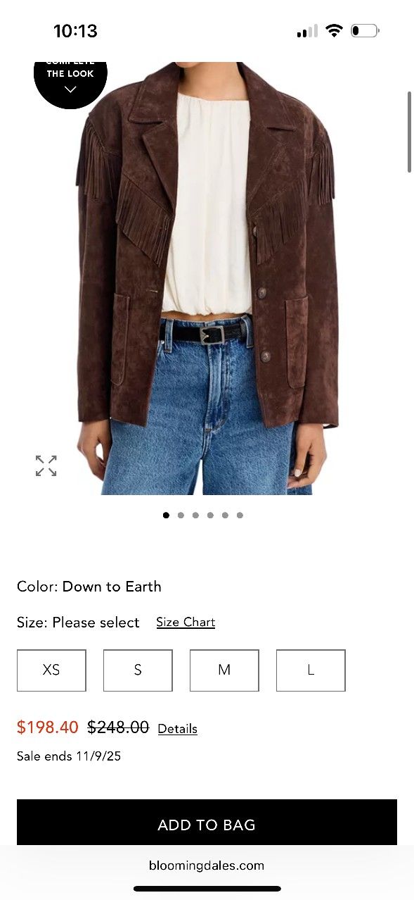 BlankNyc Faux Suede Fringe Jacket