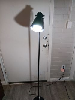Adjustable black standing lamp